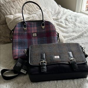 Plaid Handbags with Black Accents